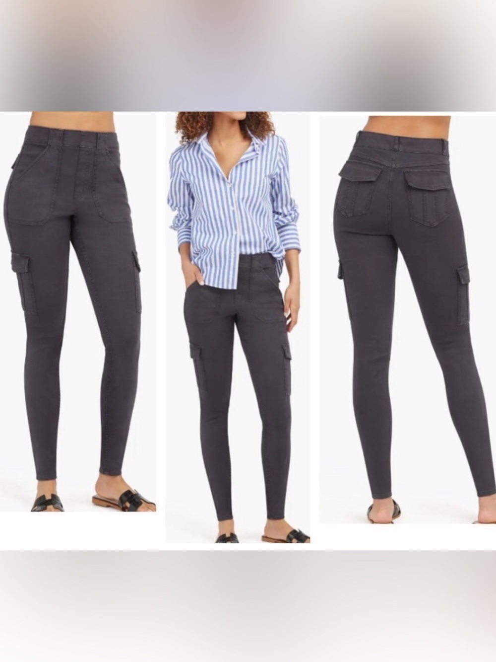 SPANX Stretch Twill Ankle Cargo pants size XL